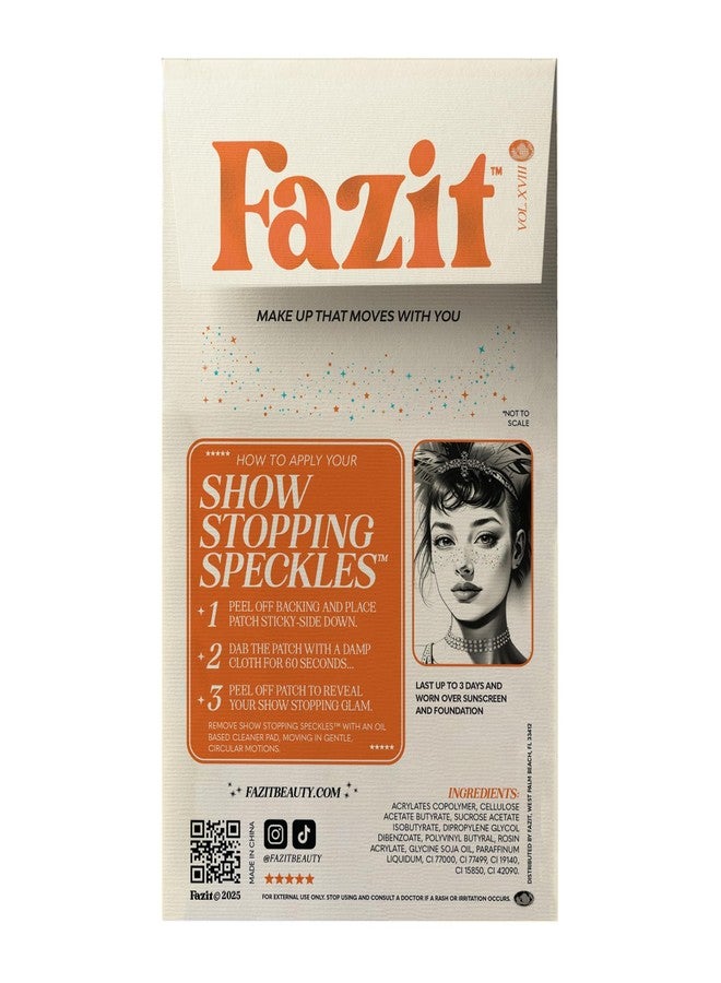 Fazit Makeup Patches - Show Stopping Speckles - Glow Up Make-Up Patches - Cute Glitter Makeup Accessories For Women - Cosmetic Glitter For Face - Image 2